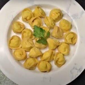 Corn-flour chicken pelmeni (dumplings)