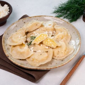 Potato and cheese varenyky (Pierogi)