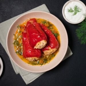 Meat-stuffed peppers